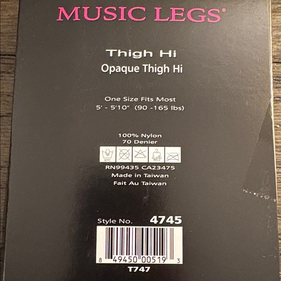 NWT [Music Legs] Neon Blue Opaque Thigh High Tights Nylons Women’s OS 90-165 lbs - Picture 6 of 7
